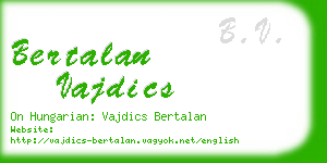 bertalan vajdics business card